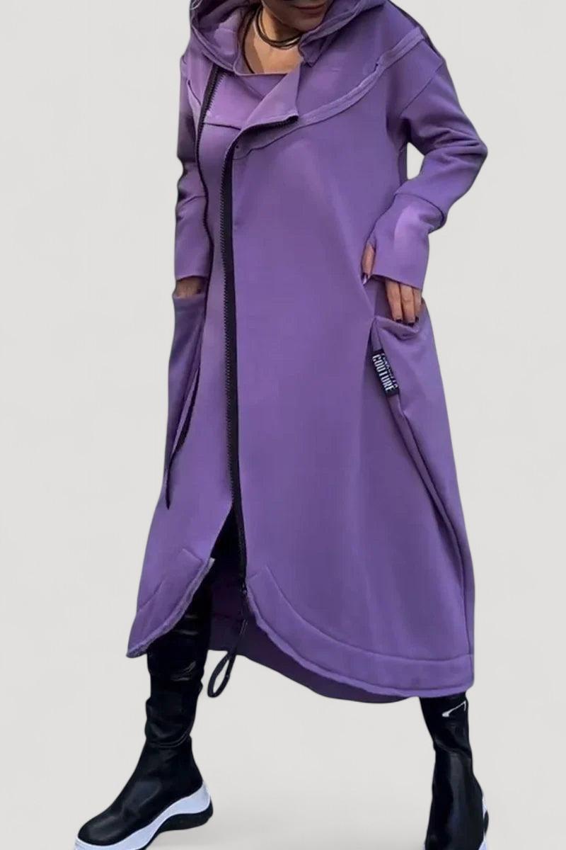 Aira Nord™ |  Lång hoodie med dragkedja