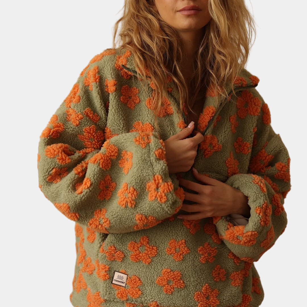 Aira Nord™ | Cozy Bloom Fleecejacka