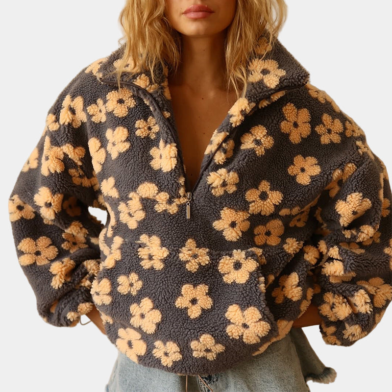 Aira Nord™ | Cozy Bloom Fleecejacka
