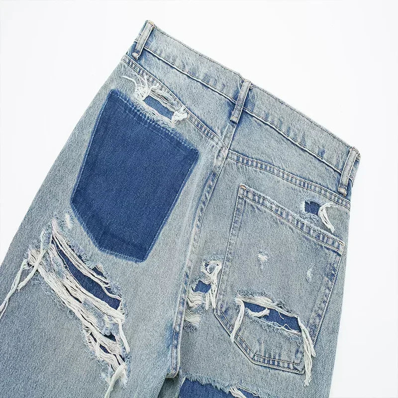 Aira Nord™ | Jean Patchwork Zerstört