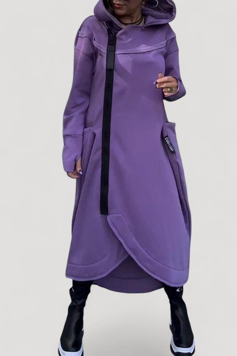 Aira Nord™ |  Lång hoodie med dragkedja