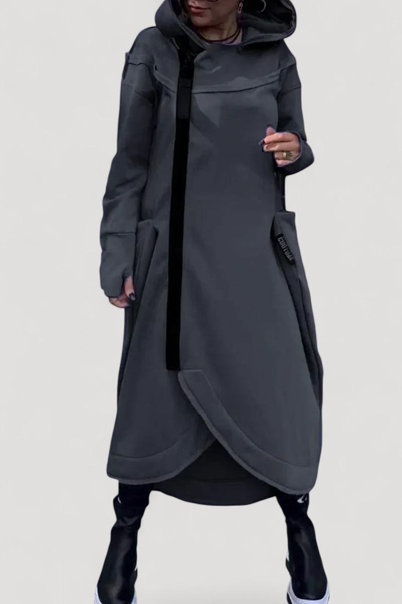 Aira Nord™ |  Lång hoodie med dragkedja