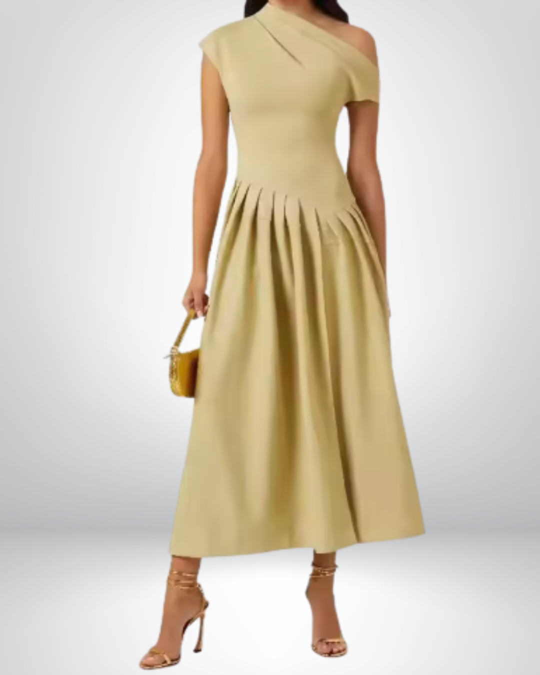 Aira Nord™ | Elegant One-Shoulder Lång Klänning
