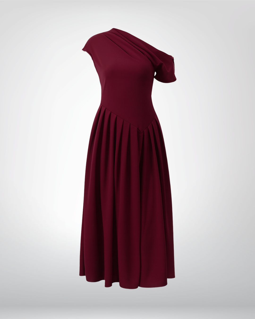 Aira Nord™ | Elegant One-Shoulder Lång Klänning