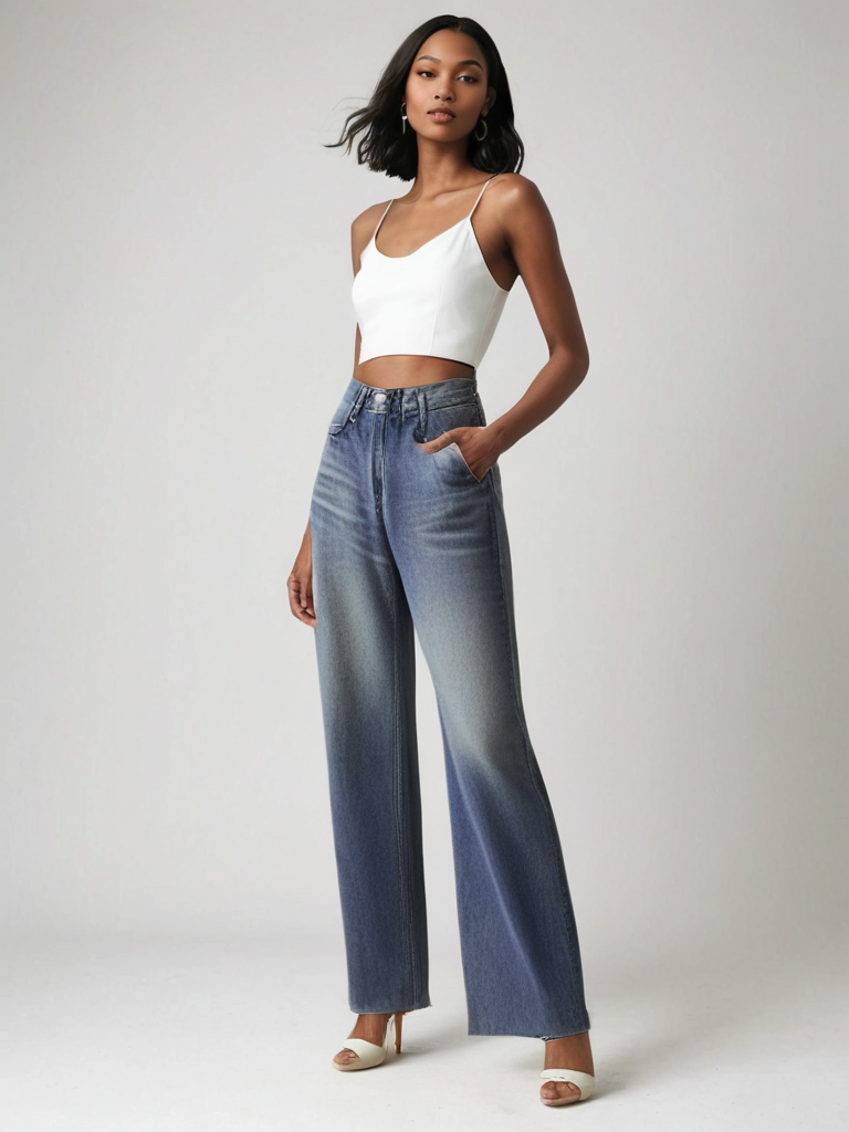 Aira Nord™ | Jean Large Effet Usé