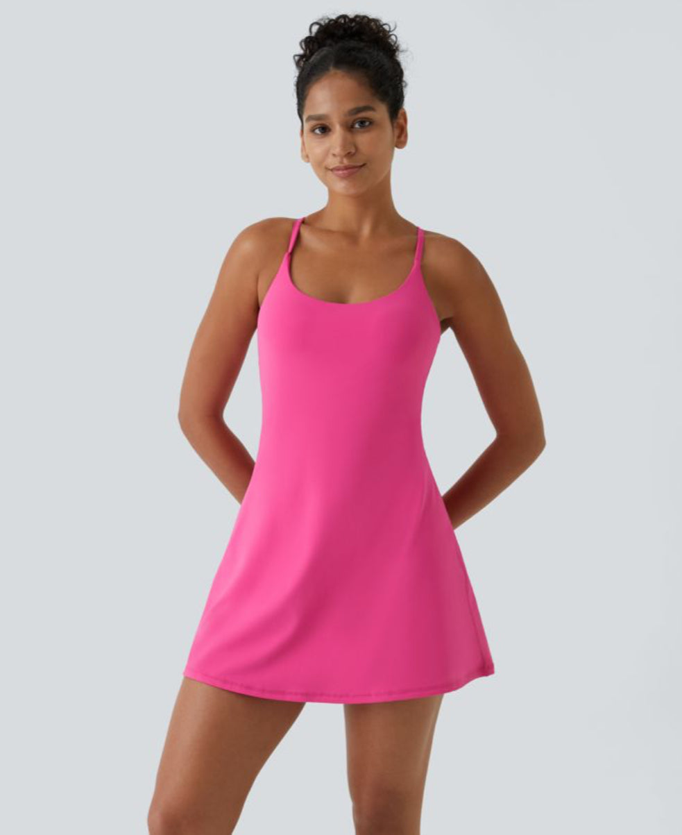 Aira Nord™ | Breeze Comfort Klänning – Sommarklänning med Osynliga Shorts & Gömda Ficka