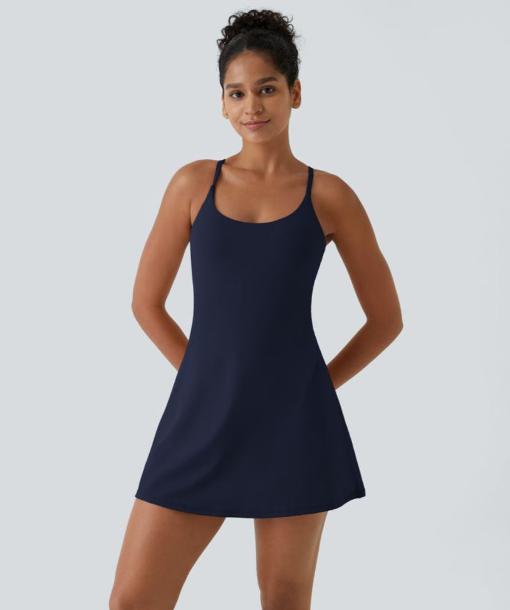 Aira Nord™ | Breeze Comfort Klänning – Sommarklänning med Osynliga Shorts & Gömda Ficka
