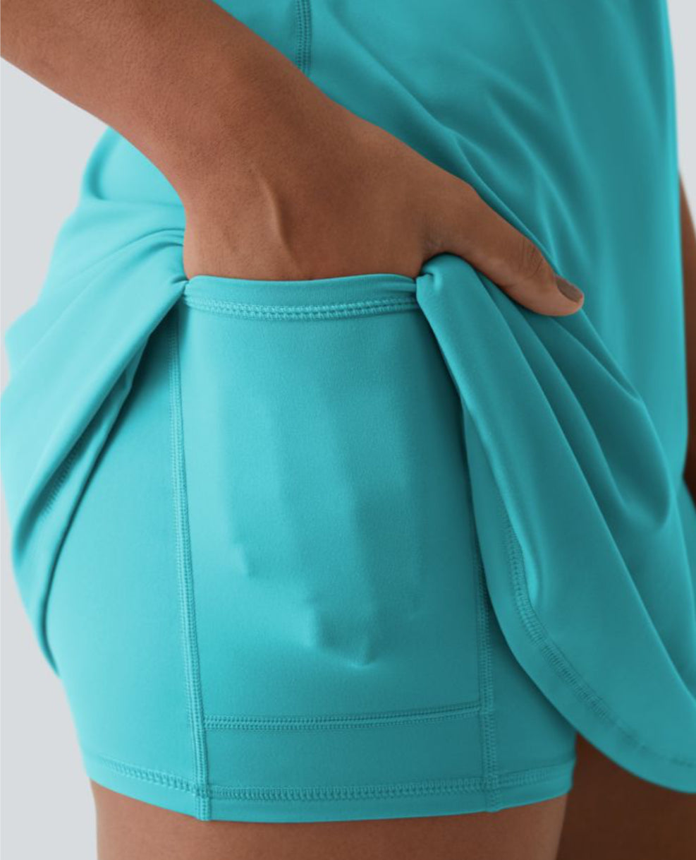 Aira Nord™ | Breeze Comfort Klänning – Sommarklänning med Osynliga Shorts & Gömda Ficka
