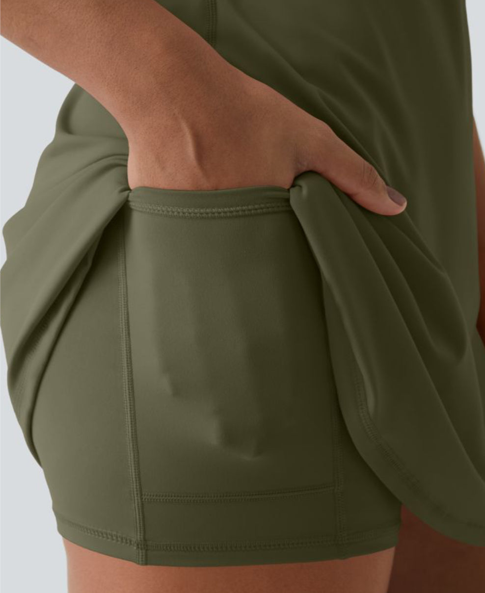 Aira Nord™ | Breeze Comfort Klänning – Sommarklänning med Osynliga Shorts & Gömda Ficka
