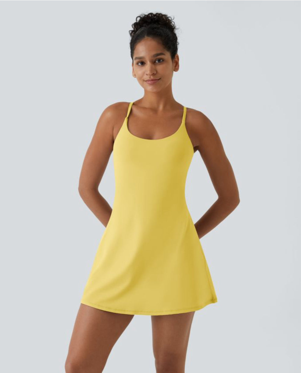 Aira Nord™ | Breeze Comfort Klänning – Sommarklänning med Osynliga Shorts & Gömda Ficka