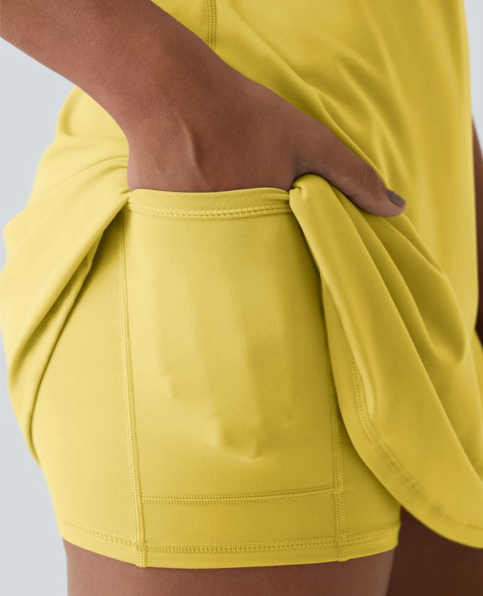 Aira Nord™ | Breeze Comfort Klänning – Sommarklänning med Osynliga Shorts & Gömda Ficka
