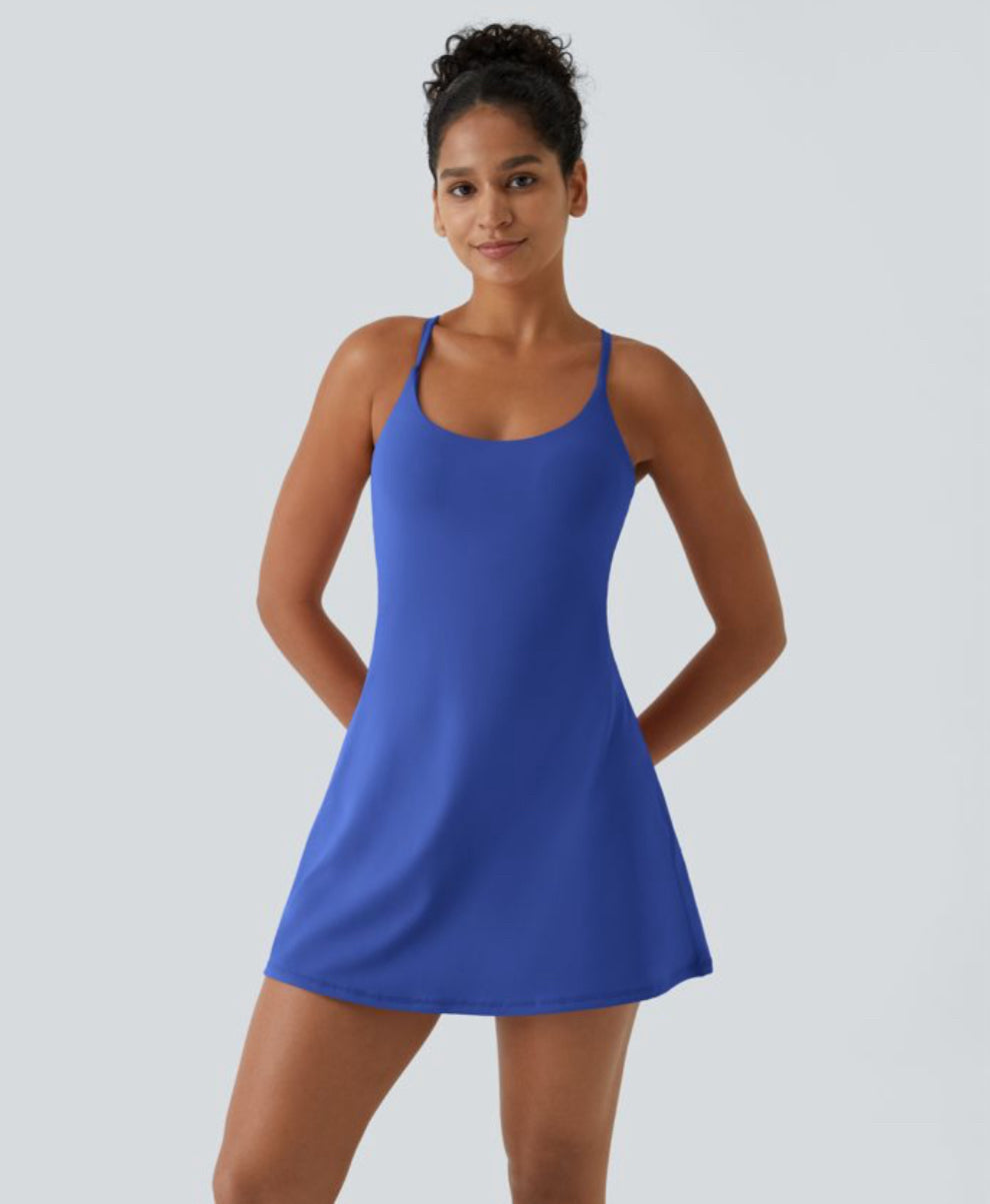 Aira Nord™ | Breeze Comfort Klänning – Sommarklänning med Osynliga Shorts & Gömda Ficka